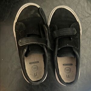 Wonder Nation Black Velcro Sneakers with White Trim